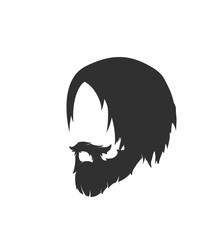 mens hairstyle with a beard and mustache