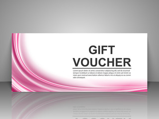 Gift voucher template. Greeting card for Valentine Day