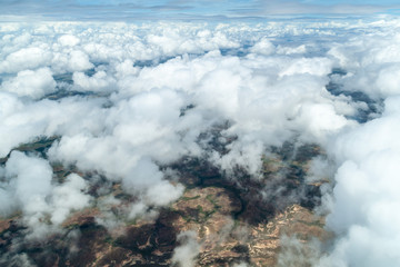 Aerial view of clouds from above