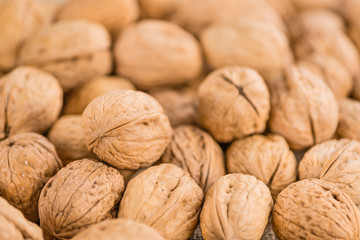Walnuts (selective focus, close-up shot)
