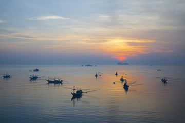 beautiful sunset over water