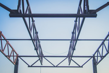 reinforced concrete structure against the sky