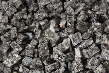 beautiful crushed granite gray on a white background