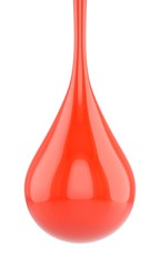 Obraz premium 3D rendering red drop isolated on white background