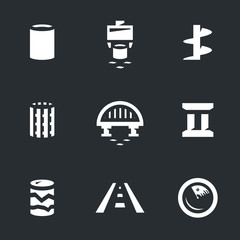 Vector Set of Bridge building Icons.