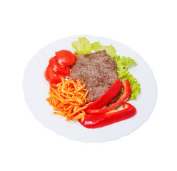 Meat and Vegitables.