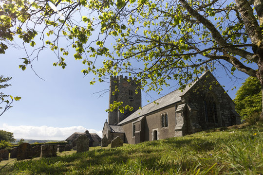 St. Peter's Church, Buckland in the Moor, Dartmoor Nationalpark, Devon, England