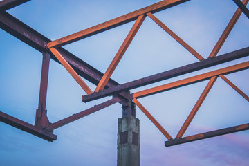 reinforced concrete structure against the sky