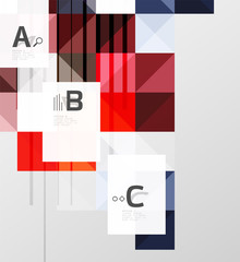 Modern geometrical square banner, minimalistic abstract background