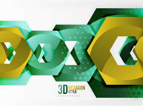Vector 3d hexagon background