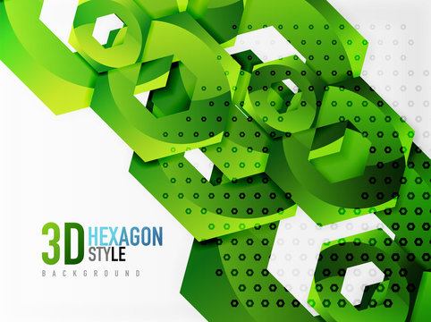 Vector 3d hexagon background