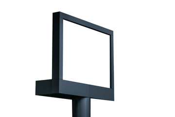 Black billboards isolated on white background