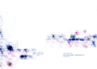 Geometric technological reflected colorful triangle abstract background vector