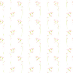 Elegant meadow flowers seamless vector background