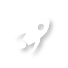 Icon mit Schatten - Rakete