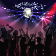 Disco party dancefloor