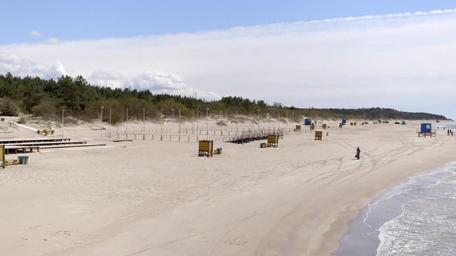 Sandy coast of the Baltic Sea. Palanga. Lithuania
