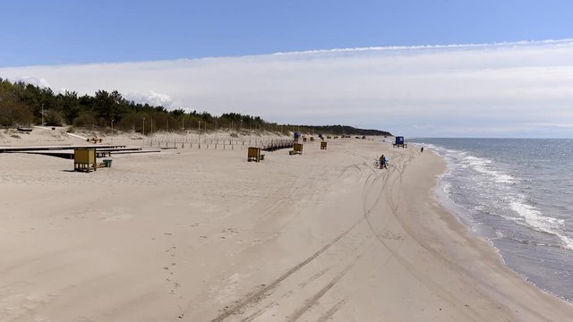 Sandy coast of the Baltic Sea. Palanga. Lithuania