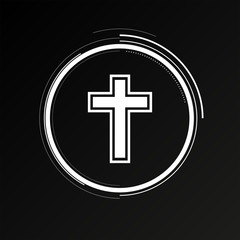 Fototapeta premium Future Button - Kreuz christlich
