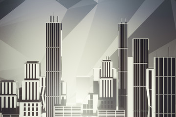 Obraz premium City on light background