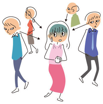 視線が気になる女性