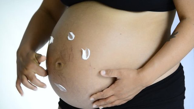 elly massage pregnancy i on a white background