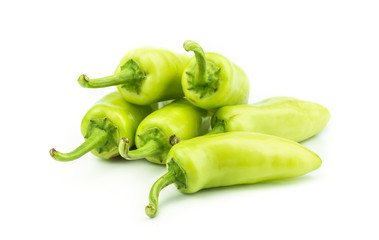 Green chili pepper.