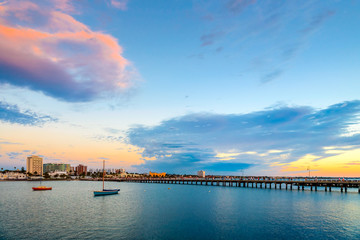 Obraz premium St. Kilda Beach jetty, Victoria, Australia