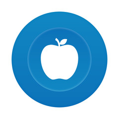 Runder 3D Button - Apfel