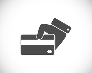 hand with credit card icon