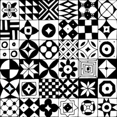 Fototapeta premium Abstract geometric seamless pattern for your design
