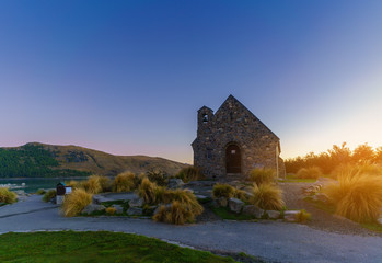 The Church of the Good Shepherd is situated on the shores of Lake Tekapo , Mackenzie District,...