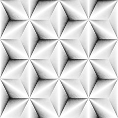 Seamless Monochrome Pattern. Grungy Geometric Shapes Tiling.