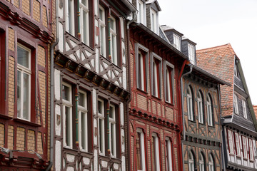 Häuserzeile in der Wettergasse in Marburg, Hessen