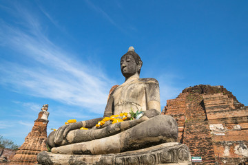 Buddha Statue at Wat Mahathat Temple Ayutthaya, Thailand