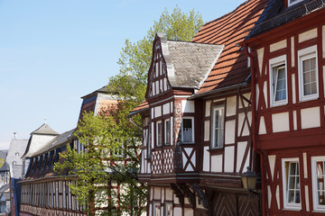 Fachwerkhäuser in der Obergasse in Idstein, Hessen
