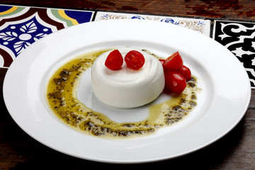 italian Burrata mozzarella cheese