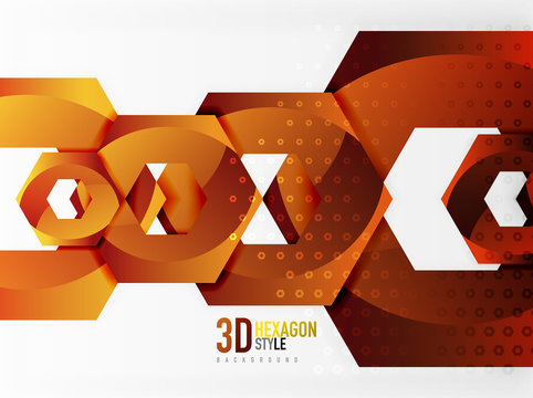 Vector 3d hexagon background