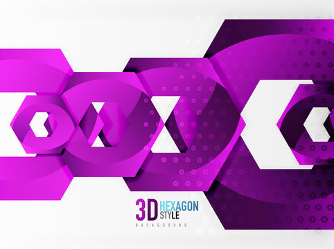 Vector 3d hexagon background