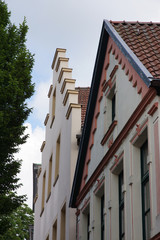 Fototapeta na wymiar Häuserzeile in der Emsstraße in Telgte, Nordrhein-Westfalen