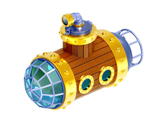 old wooden submarine