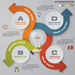 Abstract 4 steps infographics elements.Vector illustration.