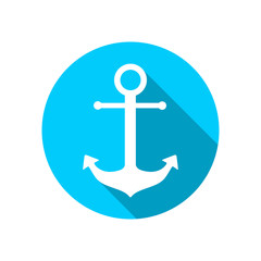 Anchor icon vector symbol flat app web concept website