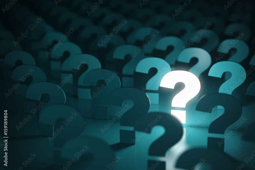 Poster Question mark sign. Idea or problem concept background.