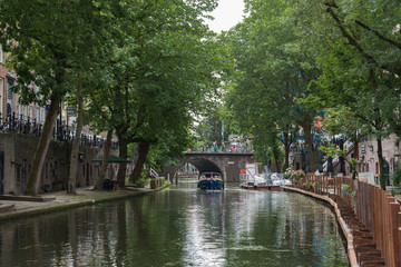 Boat trip on old Dutch Canal