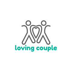 Template logo for loving couple