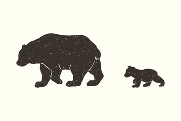 Obraz premium Niedźwiedzia rodzina