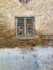 Fototapeta na wymiar historical building window of Iraqi Kurdistan capital, Erbil citadel