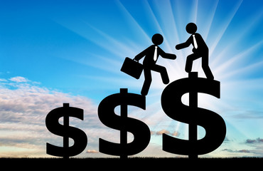 Concept of working in a business team
