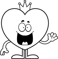 Cartoon King of Hearts Waving